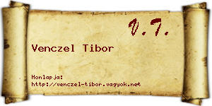 Venczel Tibor névjegykártya
